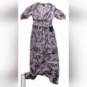 Express pink high low dress